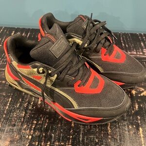 Puma Black and Red Athletic Shoes